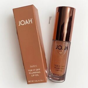 JOAH Top It Off Plumping Lip Oil BELLINI Clear Bronze Glitter Gloss
